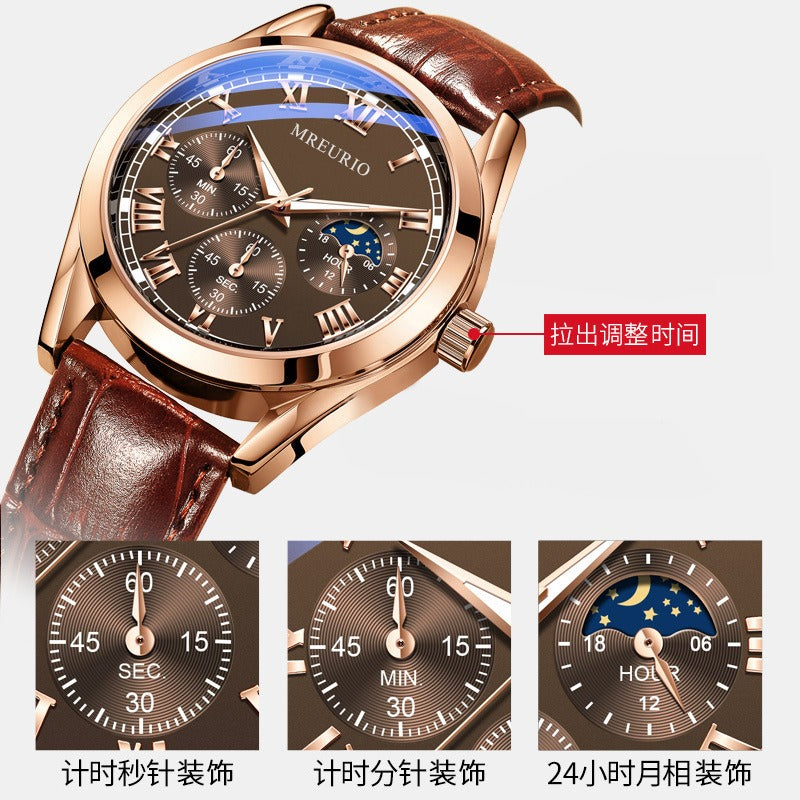 Business Watch Men's Watch Men's Watch Belt Quartz - Free Shipping - Aurelia Clothing