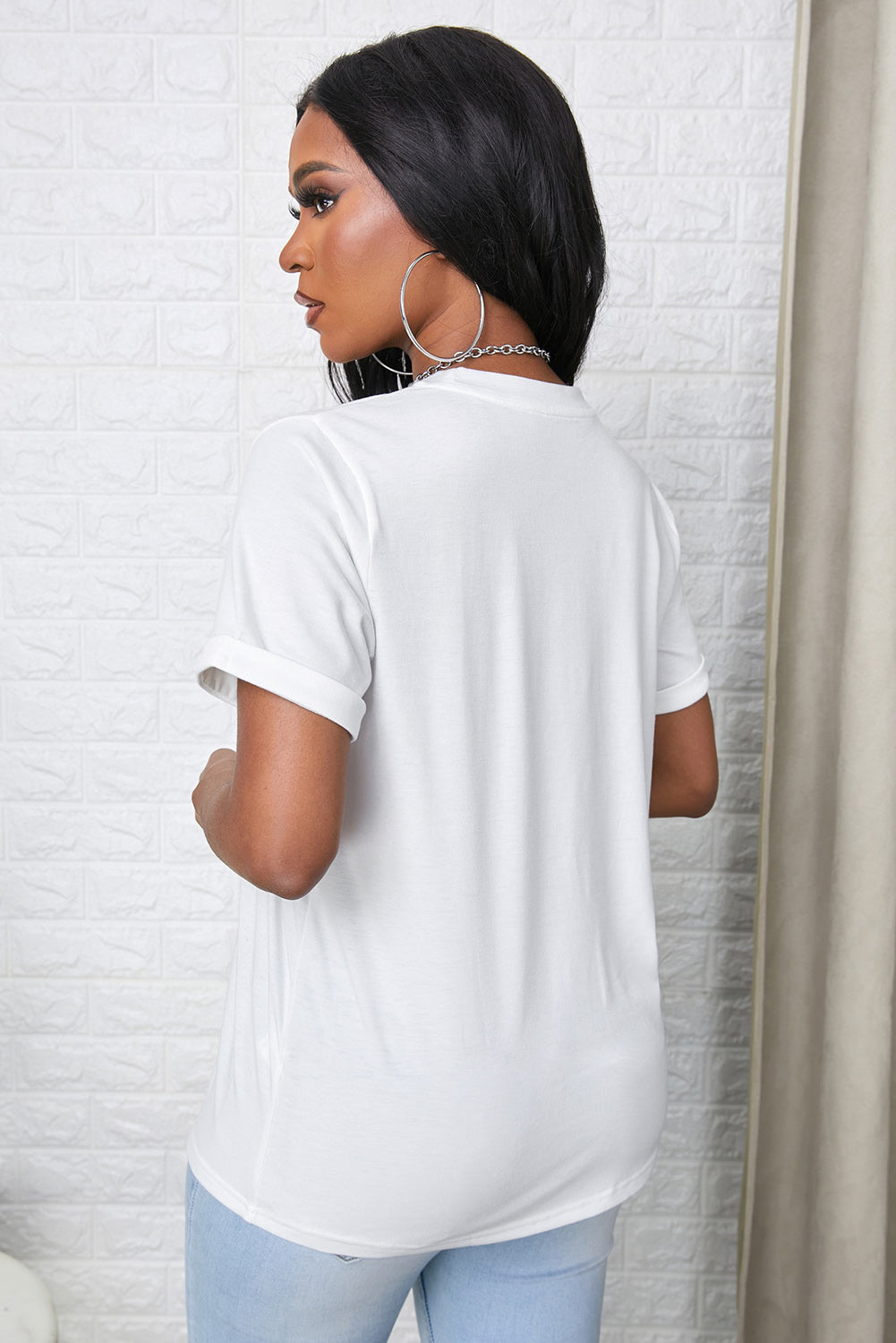 Eagle Graphic Round Neck Tee - Aurelia Clothing