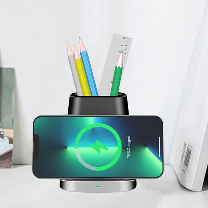 Pen Holder Wireless Charger For Apple iPhone13/12Pro Mobile Phone Samsung S21/NOTE20 Wireless Charger - Free Shipping - Aurelia Clothing