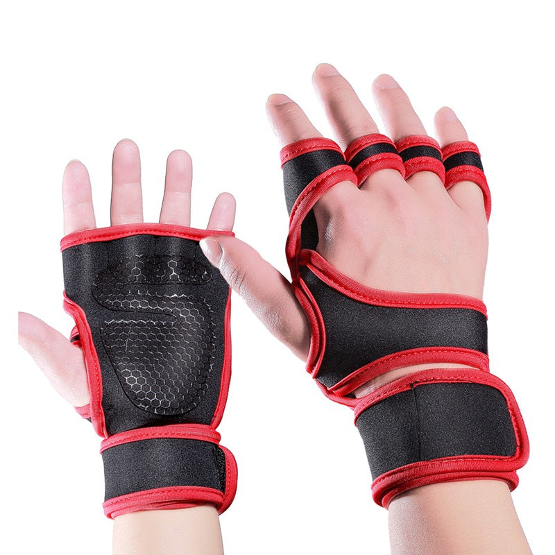 Fitness weightlifting anti-skid riding hard pull half finger gloves - Free Shipping - Aurelia Clothing