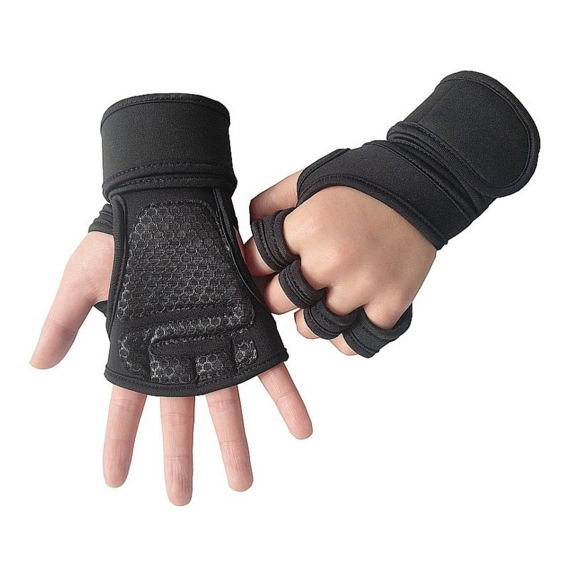 Fitness weightlifting anti-skid riding hard pull half finger gloves - Free Shipping - Aurelia Clothing