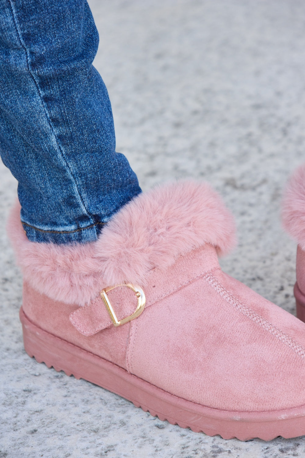 Forever Link Furry Chunky Thermal Ankle Boots - Aurelia Clothing