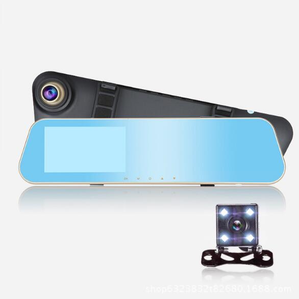 Full HD 1080P Car Dvr Camera Auto 4.3 Inch Rearview Mirror Digital Video Recorder Dual Lens Registratory Camcorder -Free Shipping - Aurelia Clothing