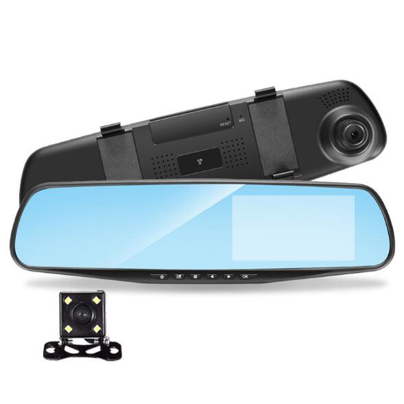 Full HD 1080P Car Dvr Camera Auto 4.3 Inch Rearview Mirror Digital Video Recorder Dual Lens Registratory Camcorder -Free Shipping - Aurelia Clothing