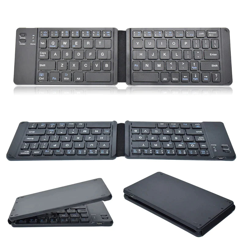 Light-Handy Bluetooth Folding Mini Backlit Keyboard Foldable Wireless Keypad For IOS/Android/Windows Ipad Tablet Laptop Computer - Free Shipping - Aurelia Clothing