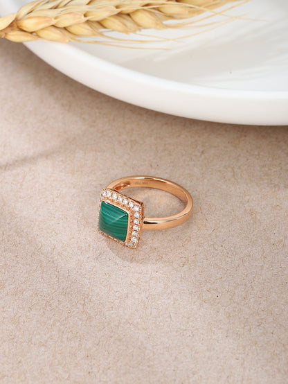 High-Quality 18K Gold Ring with diamond and Semi-Precious Stones XRN6860R01MH - Aurelia Clothing