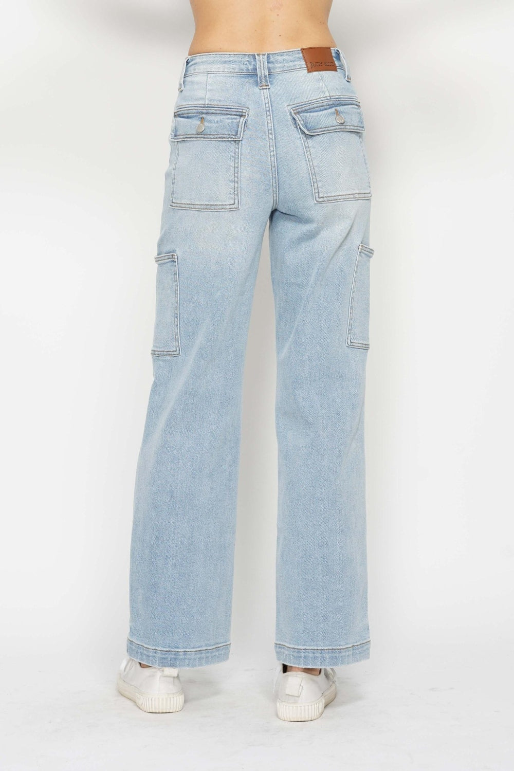 Judy Blue Full Size High Waist Straight Cargo Jeans - Free Shipping - Aurelia Clothing