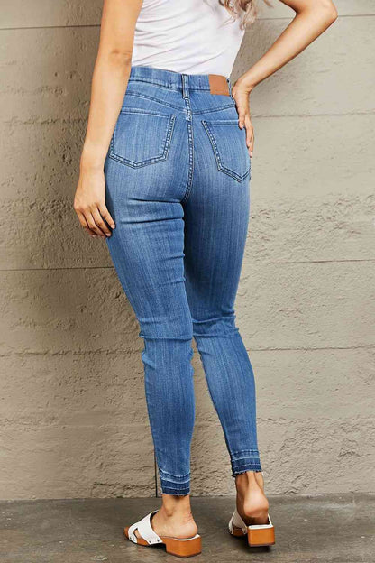 Judy Blue Janavie Full Size High Waisted Pull On Skinny Jeans - Aurelia Clothing