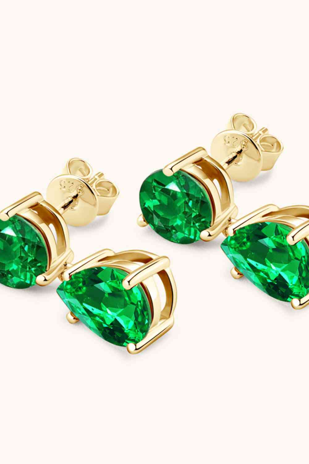 Lab-Grown Emerald Drop Earrings - Aurelia Clothing