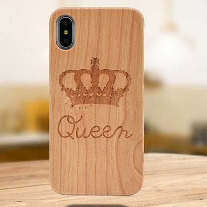 Laser Engraving Real Wood Cell Phone Case for iPhone XS MAX XR 7 8PLUS X Wooden Unique Shock Customized Bamboo Phone Cover Shell -  Free Shipping - Aurelia Clothing