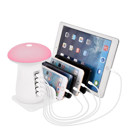 Leebote Multiple USB Phone Charger Mushroom Night Lamp Charging Station Dock QC 3.0 Quick Charger for Mobile Phone and Tablet - Fee Shipping - Aurelia Clothing