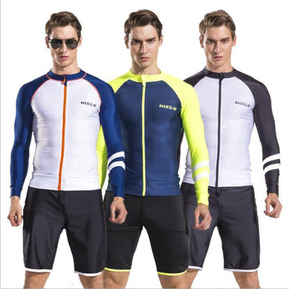 Long Sleeves Men Beach T-shirt Rash Guards Swimsuit - Free Shipping - Aurelia Clothing