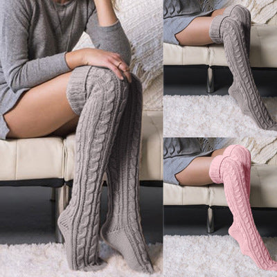 Long tube over the knee pile of socks - Free Shipping - Aurelia Clothing