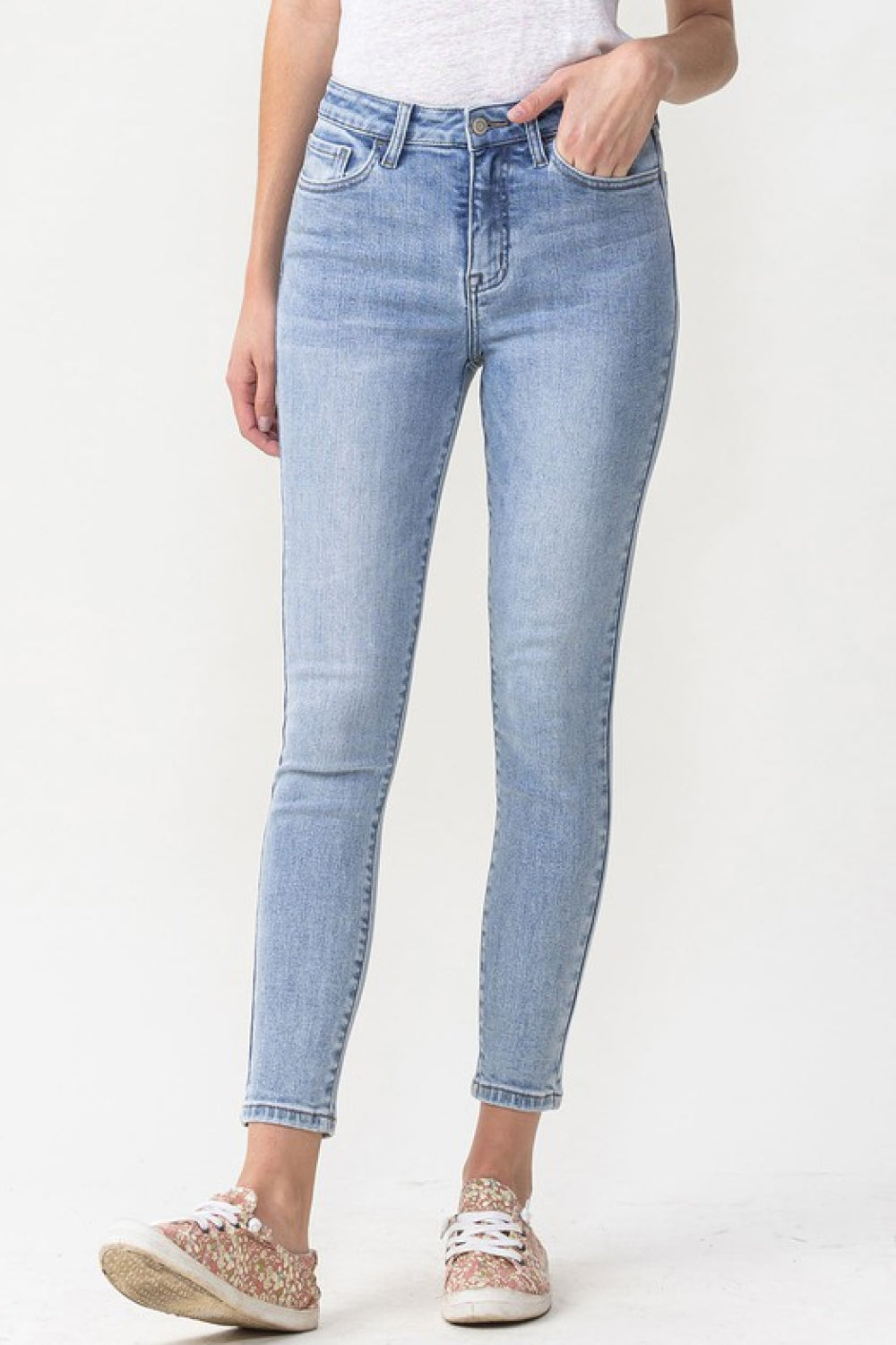 Lovervet Full Size Talia High Rise Crop Skinny Jeans - Aurelia Clothing