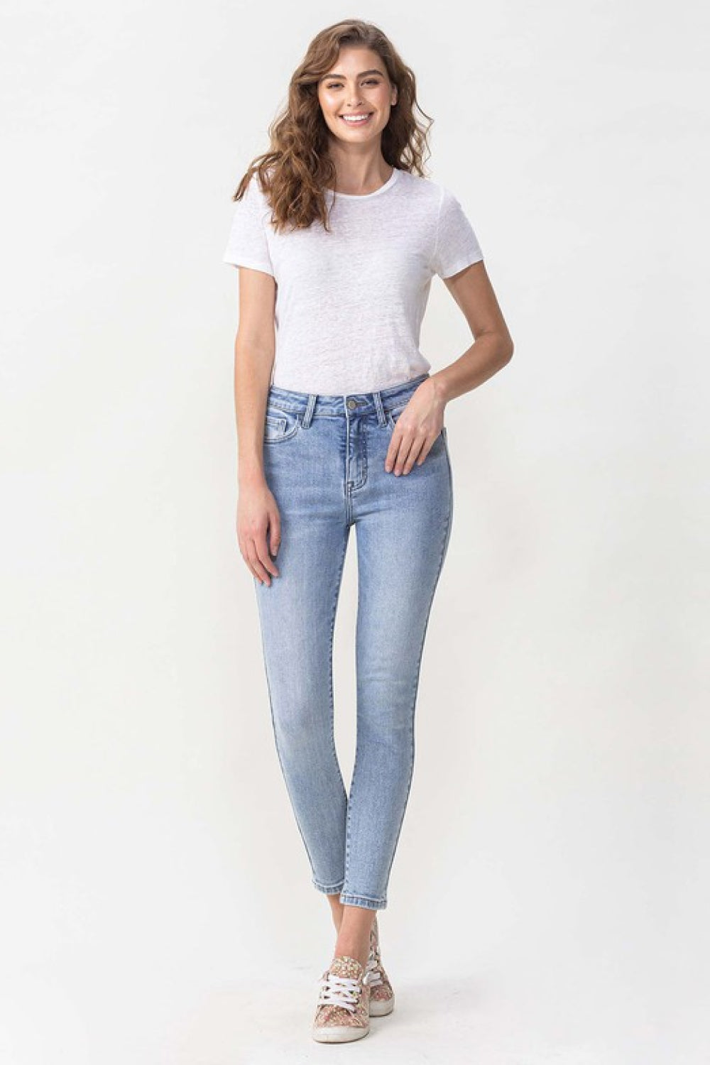 Lovervet Full Size Talia High Rise Crop Skinny Jeans - Aurelia Clothing