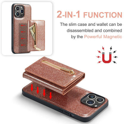 M3 For iPhone 14 Pro Max Glitter Wallet Protective Case iPhone 14 Pro Two In One Magnetic Phone Case - Free Shipping - Aurelia Clothing