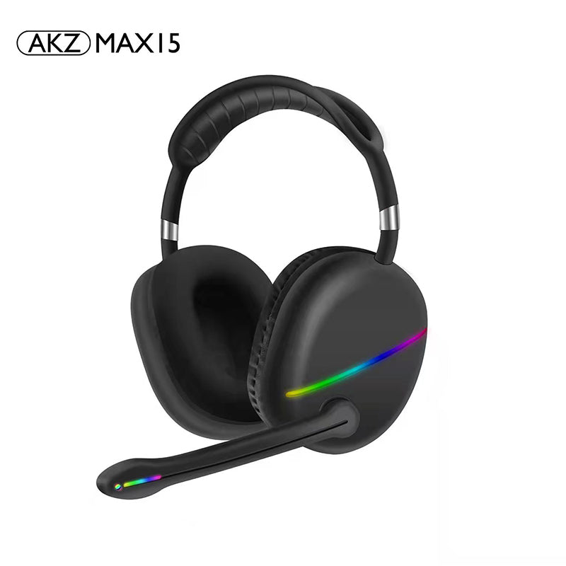 MAX15 New RGB Headset Bluetooth Headset External Microphone Subwoofer Long Battery Life Gaming Headset - Free Shipping - Aurelia Clothing