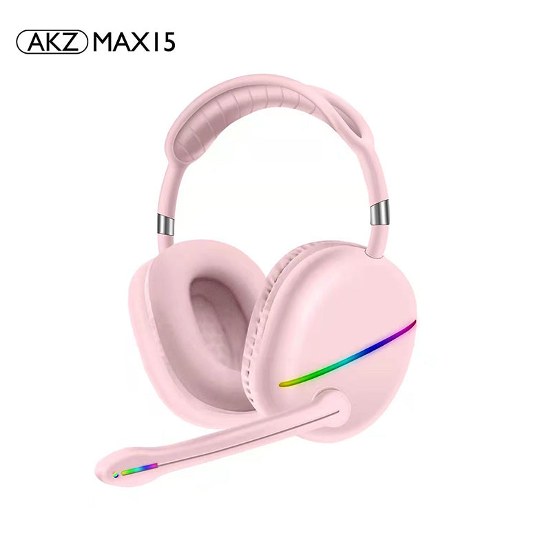 MAX15 New RGB Headset Bluetooth Headset External Microphone Subwoofer Long Battery Life Gaming Headset - Free Shipping - Aurelia Clothing