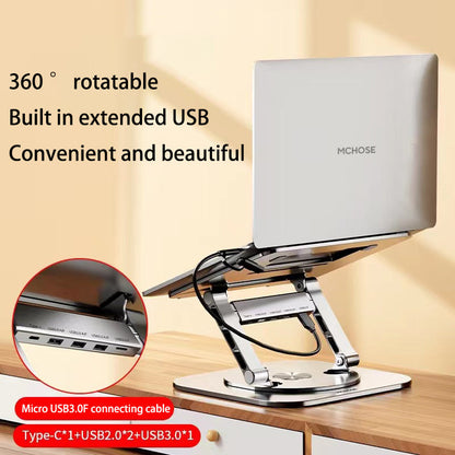 MCHOSE LS928 3rd Generation Laptop Stand Aluminum Alloy Folding High Lifting Rotary Stand - Free Shipping - Aurelia Clothing