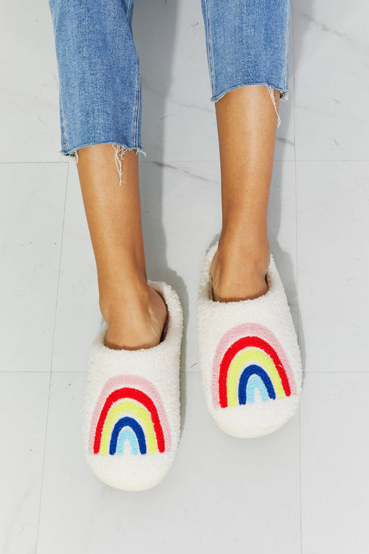 MMShoes Rainbow Plush Slipper - Aurelia Clothing