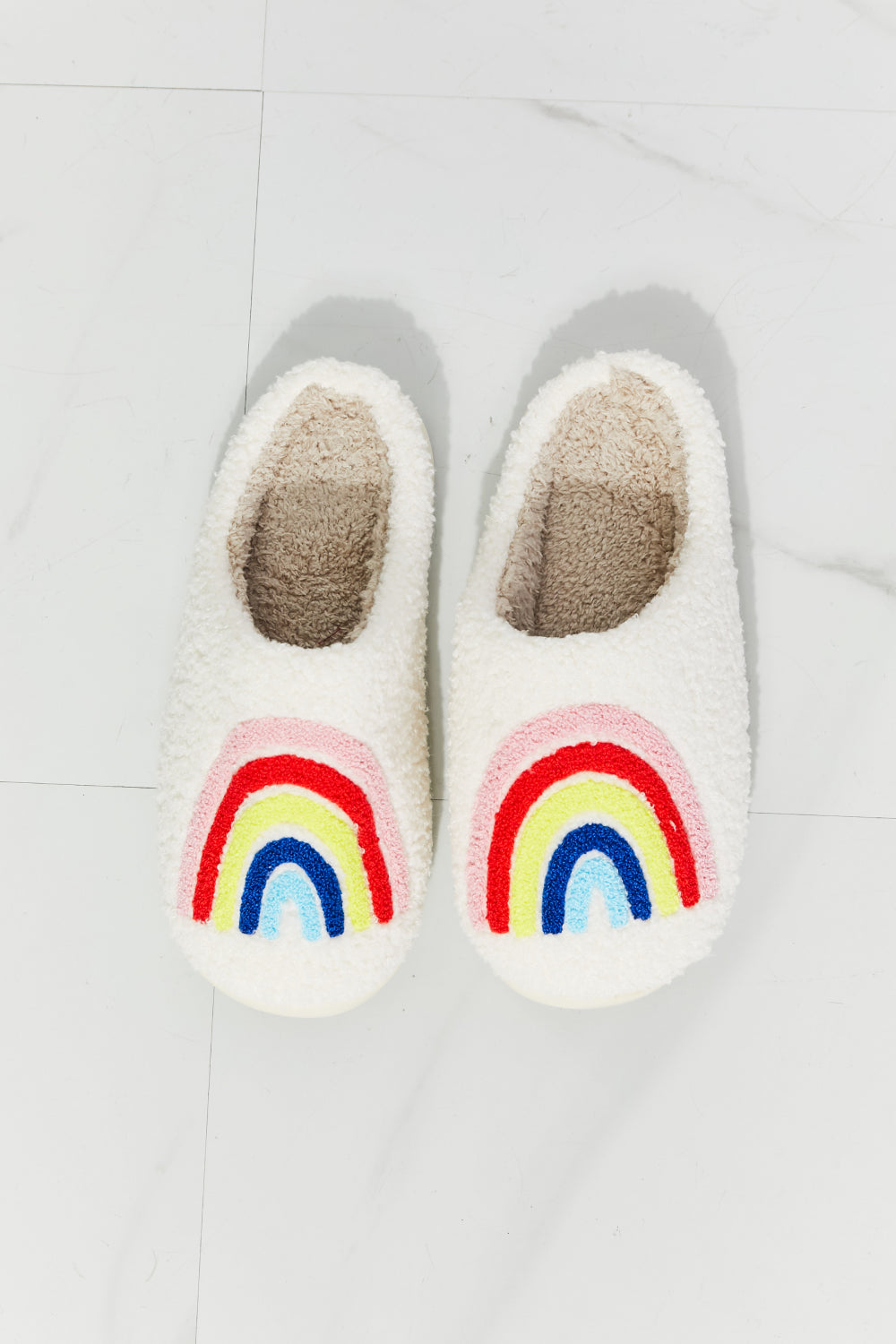 MMShoes Rainbow Plush Slipper - Aurelia Clothing