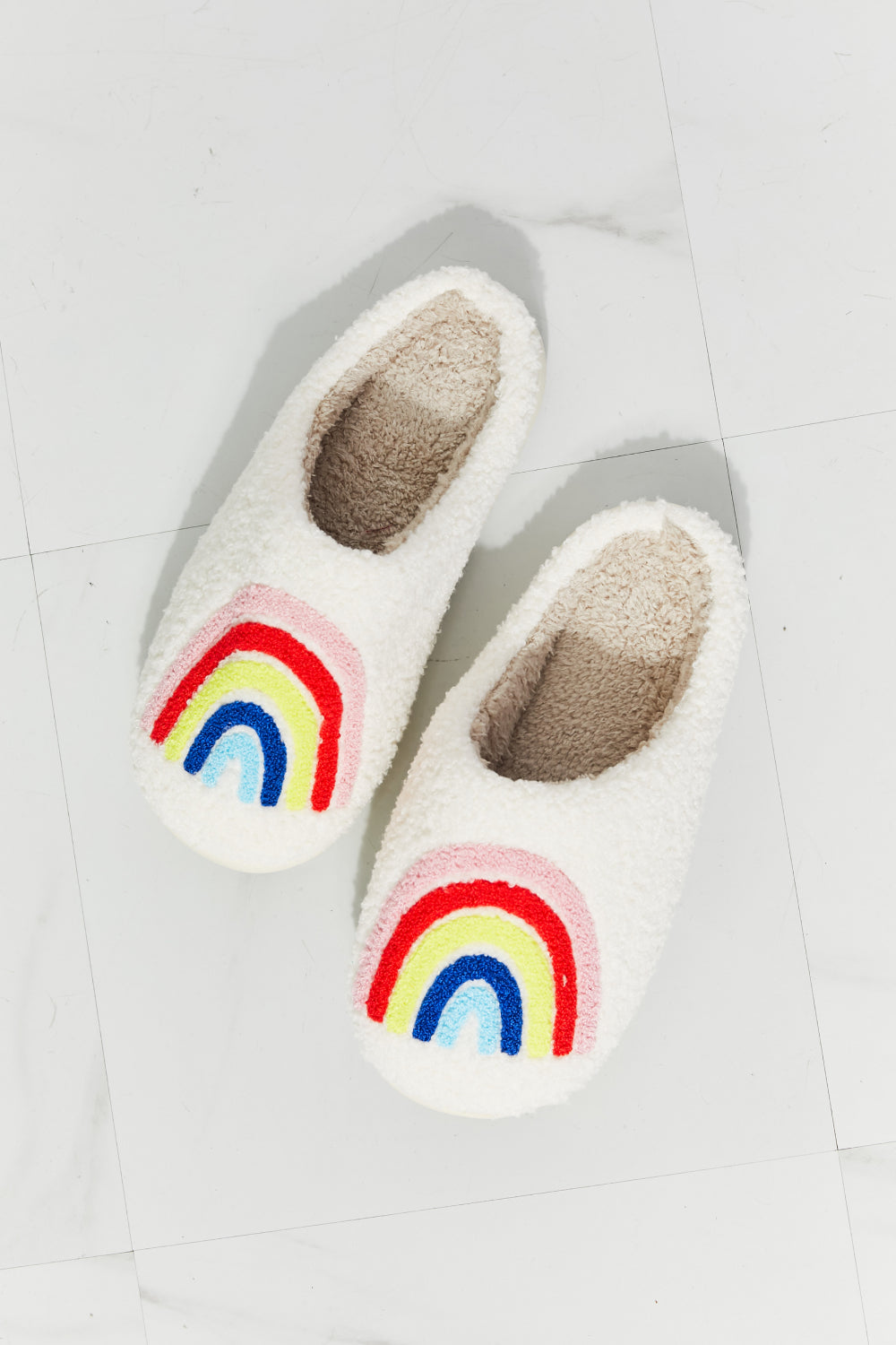 MMShoes Rainbow Plush Slipper - Aurelia Clothing