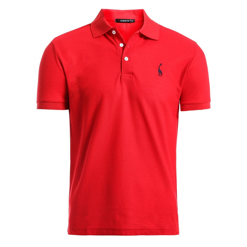 Man Polo Shirt Mens Casual Deer Embroidery Cotton Polo shirt Men Short Sleeve High Quantity polo men - Free Shipping - Aurelia Clothing