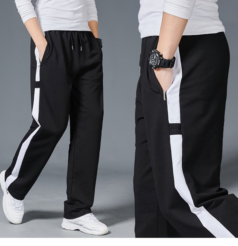 Men Loose Sport Running Stripe Sweatpants Fitness Training Pants Mens Straight Trousers Tracksuit Jogging Sportswear - Free Shipping - Aurelia Clothing