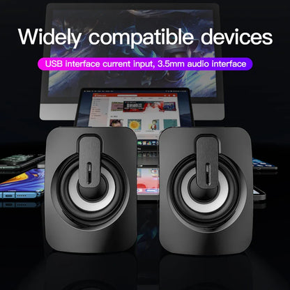 Mini Computer Speaker USB Wired Speakers 3D Stereo Sound Surround Loudspeaker For PC Laptop Notebook Not bluetooth Loudspeakers - Free Shipping - Aurelia Clothing