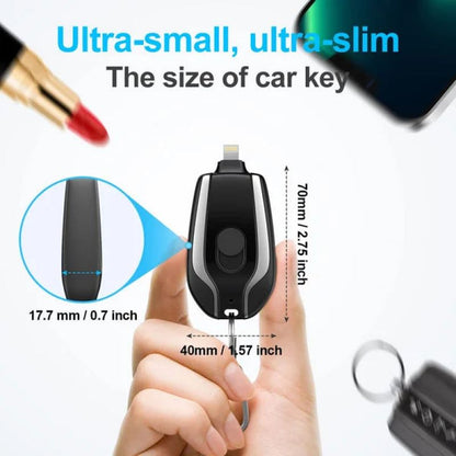 Mini Key Chain Charging Bag Portable Mobile Power Wireless Portable 1500mA Emergency Power -  Free Shipping - Aurelia Clothing