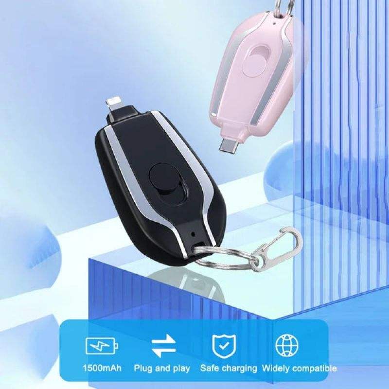 Mini Key Chain Charging Bag Portable Mobile Power Wireless Portable 1500mA Emergency Power -  Free Shipping - Aurelia Clothing