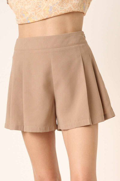 Mittoshop Side Invisible Zipper Pleated Shorts - Aurelia Clothing