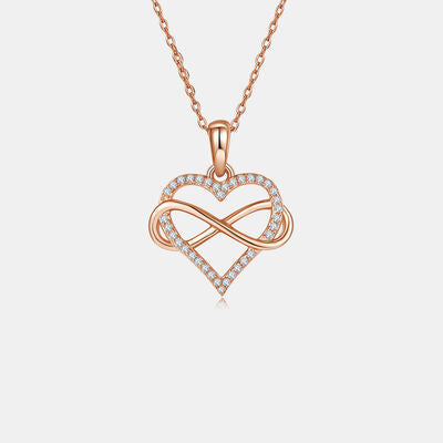 Moissanite 925 Sterling Silver Heart Shape Necklace - Aurelia Clothing