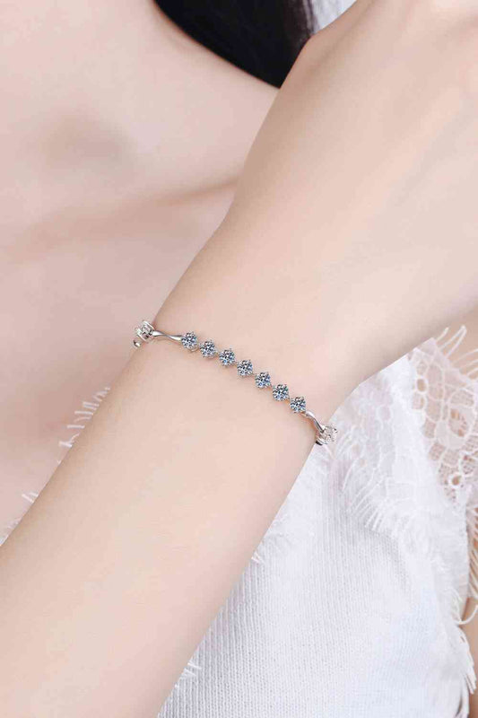 Moissanite 925 Sterling Silver Bracelet - Aurelia Clothing