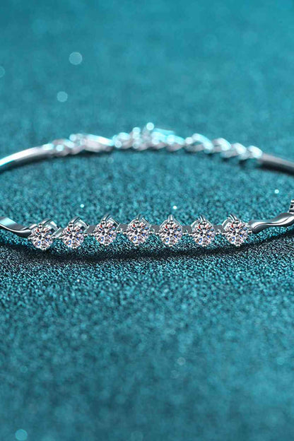 Moissanite 925 Sterling Silver Bracelet - Aurelia Clothing