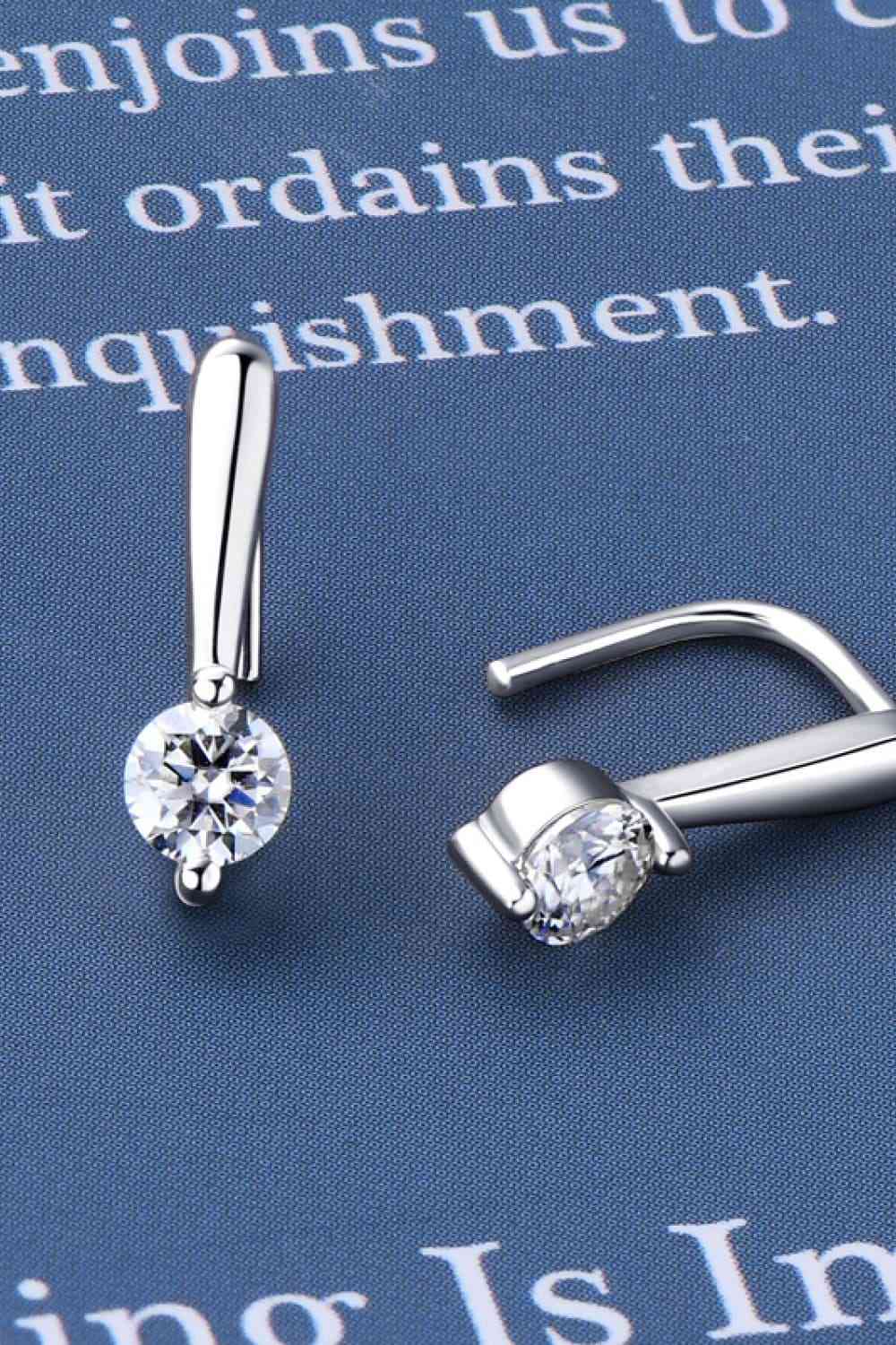 Moissanite 925 Sterling Silver Earrings - Aurelia Clothing