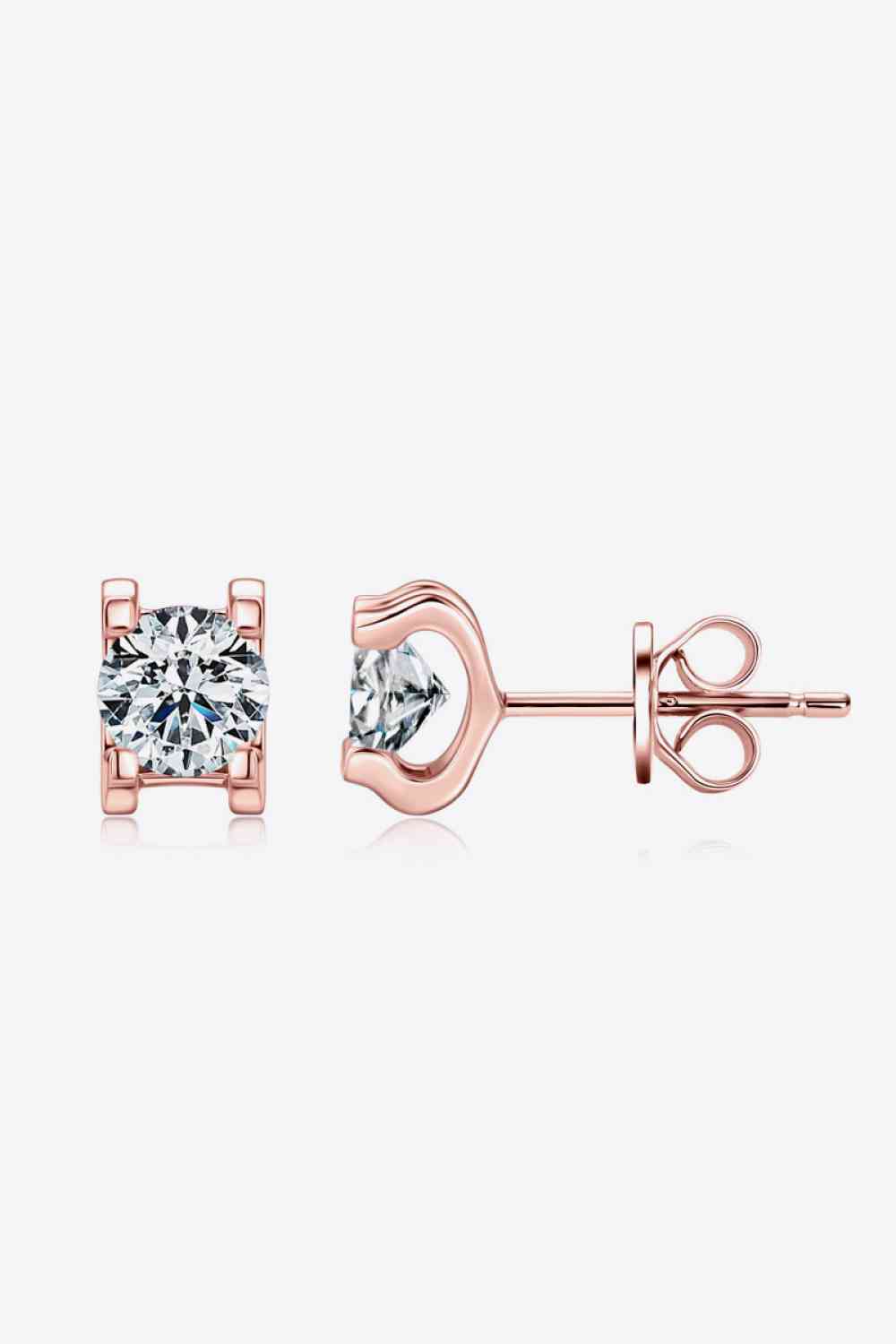 Moissanite 925 Sterling Silver Stud Earrings - Aurelia Clothing