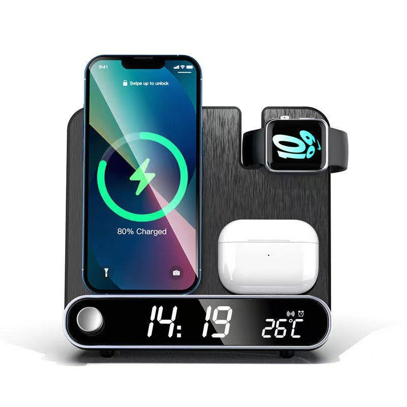 Multi functional clock wireless charging watch earphone wireless charging thermometer wireless charging 15W wireless charging - Free Shipping - Aurelia Clothing