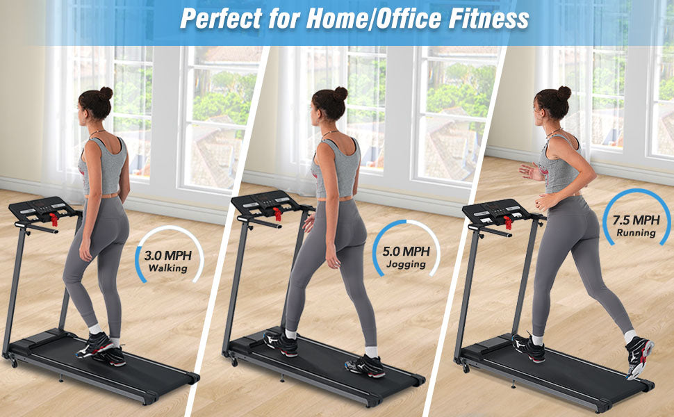 NEW Folding Treadmills Walking Pad Treadmill for Home Office -2.5HP Walking Treadmill With Incline Bluetooth Speaker - Free Shipping - Aurelia Clothing