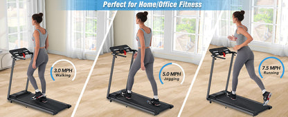 NEW Folding Treadmills Walking Pad Treadmill for Home Office -2.5HP Walking Treadmill With Incline Bluetooth Speaker - Free Shipping - Aurelia Clothing