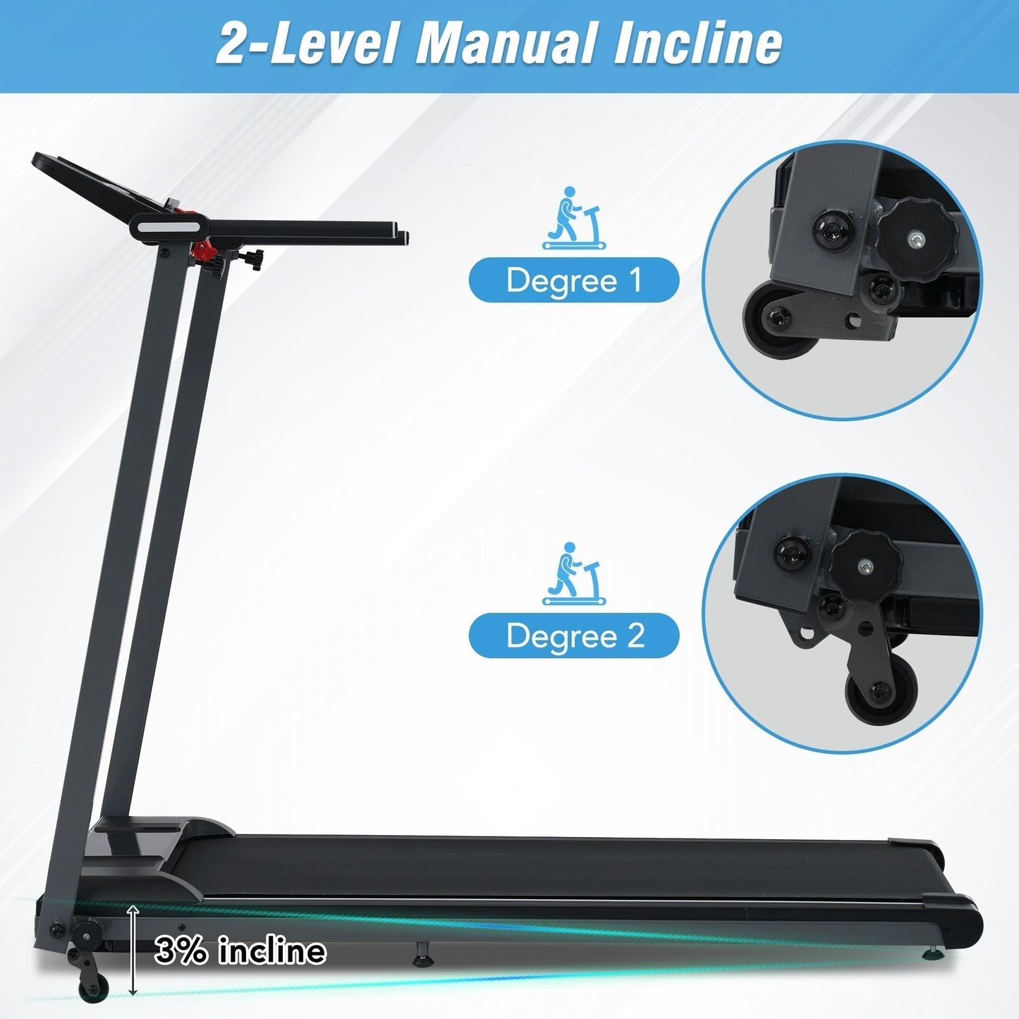 NEW Folding Treadmills Walking Pad Treadmill for Home Office -2.5HP Walking Treadmill With Incline Bluetooth Speaker - Free Shipping - Aurelia Clothing