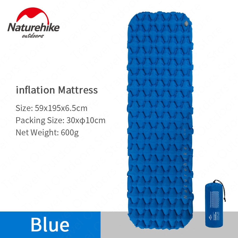 Naturehike Outdoor Camping Mat Inflatable Bag Inflatable Tent Sleeping Pad Ultralight Portable Picnic Air Mat Camping Picnic Pad - Free Shipping - Aurelia Clothing