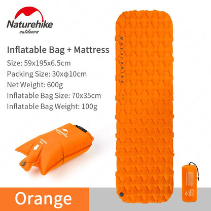 Naturehike Outdoor Camping Mat Inflatable Bag Inflatable Tent Sleeping Pad Ultralight Portable Picnic Air Mat Camping Picnic Pad - Free Shipping - Aurelia Clothing