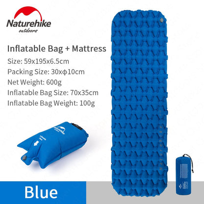 Naturehike Outdoor Camping Mat Inflatable Bag Inflatable Tent Sleeping Pad Ultralight Portable Picnic Air Mat Camping Picnic Pad - Free Shipping - Aurelia Clothing