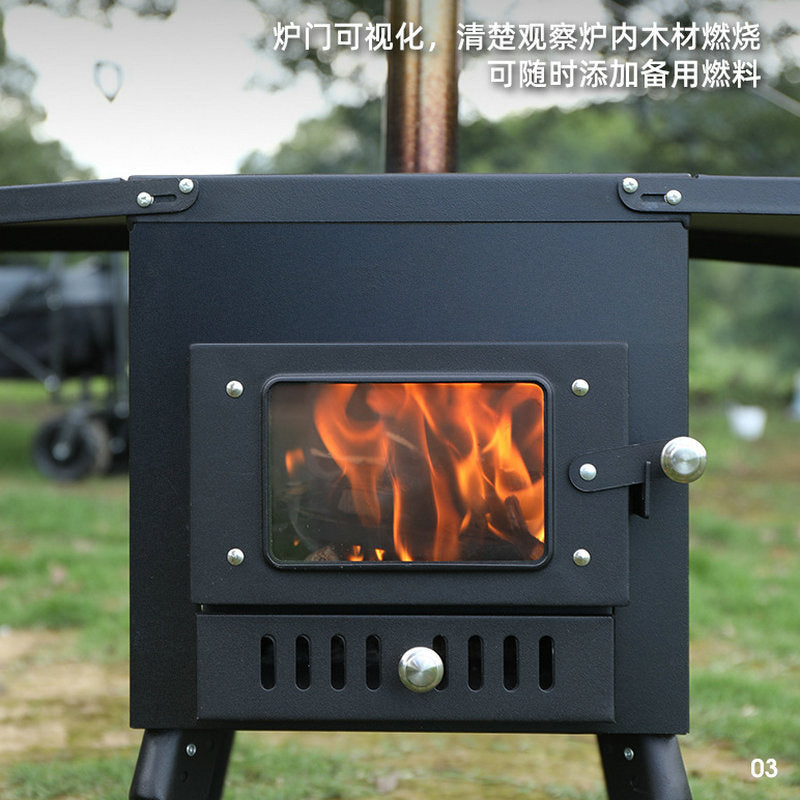 Outdoor Courtyard Firewood Stove Carbon Steel Portable Foldable Wood Camping Stove For Outdoor Tents - Free Shipping - Aurelia Clothing