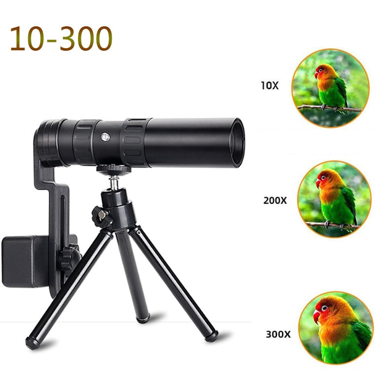 Outdoor Tactical Military Metal Monocular Telescope 10-300 Zoom Monocular Camp Hike Hunting Fishing Pocket Tool - Free Shipping - Aurelia Clothing