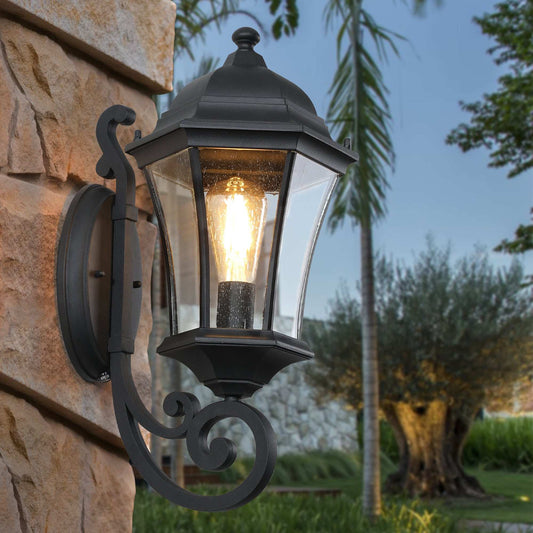 Outdoor Waterproof Glass Retro Wall Lamp with light sense - Free Shipping - Aurelia Clothing