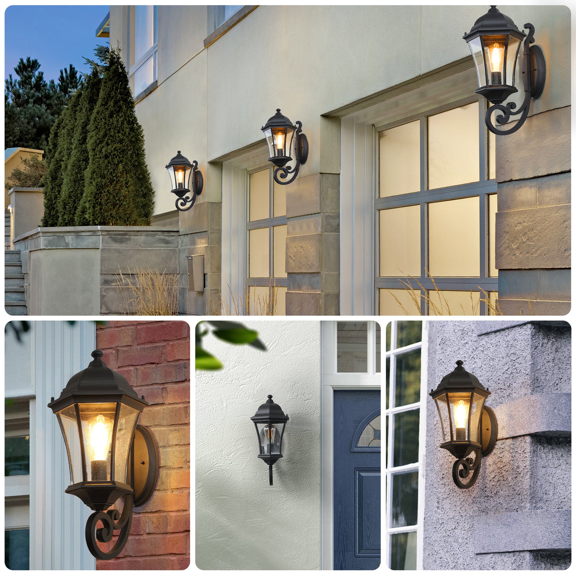 Outdoor Waterproof Glass Retro Wall Lamp with light sense - Free Shipping - Aurelia Clothing