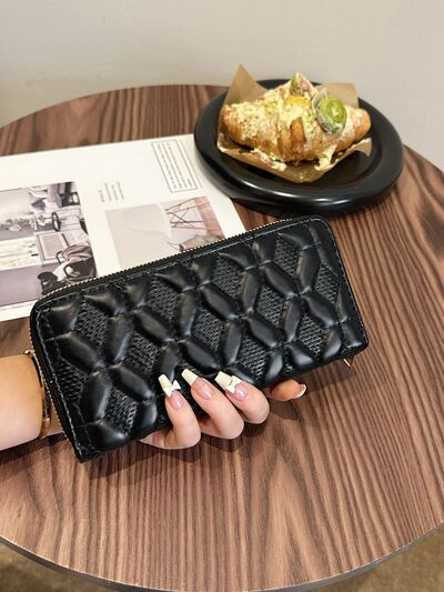 PU Leather Solid Color Wallet - Aurelia Clothing