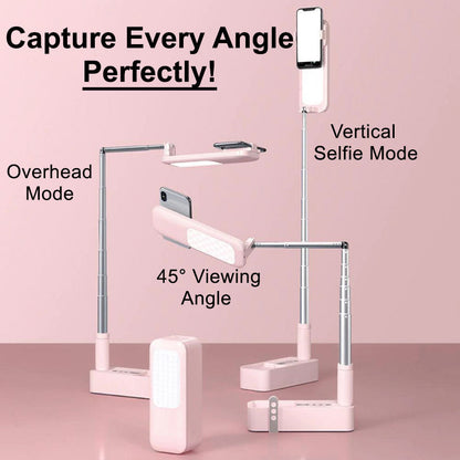 Portable Retractable Wireless Dimmable LED Selfie Fill Light Lamp For Live Video Phone Holder Stand - Free Shipping - Aurelia Clothing